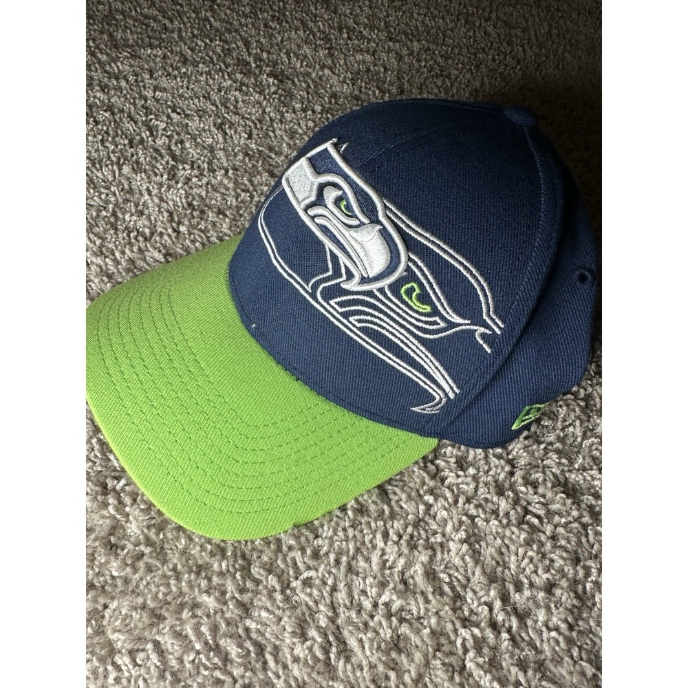 New Era Seattle Seahawks 39THIRTY Fitted Cap Blue/Green Size M-L NFL